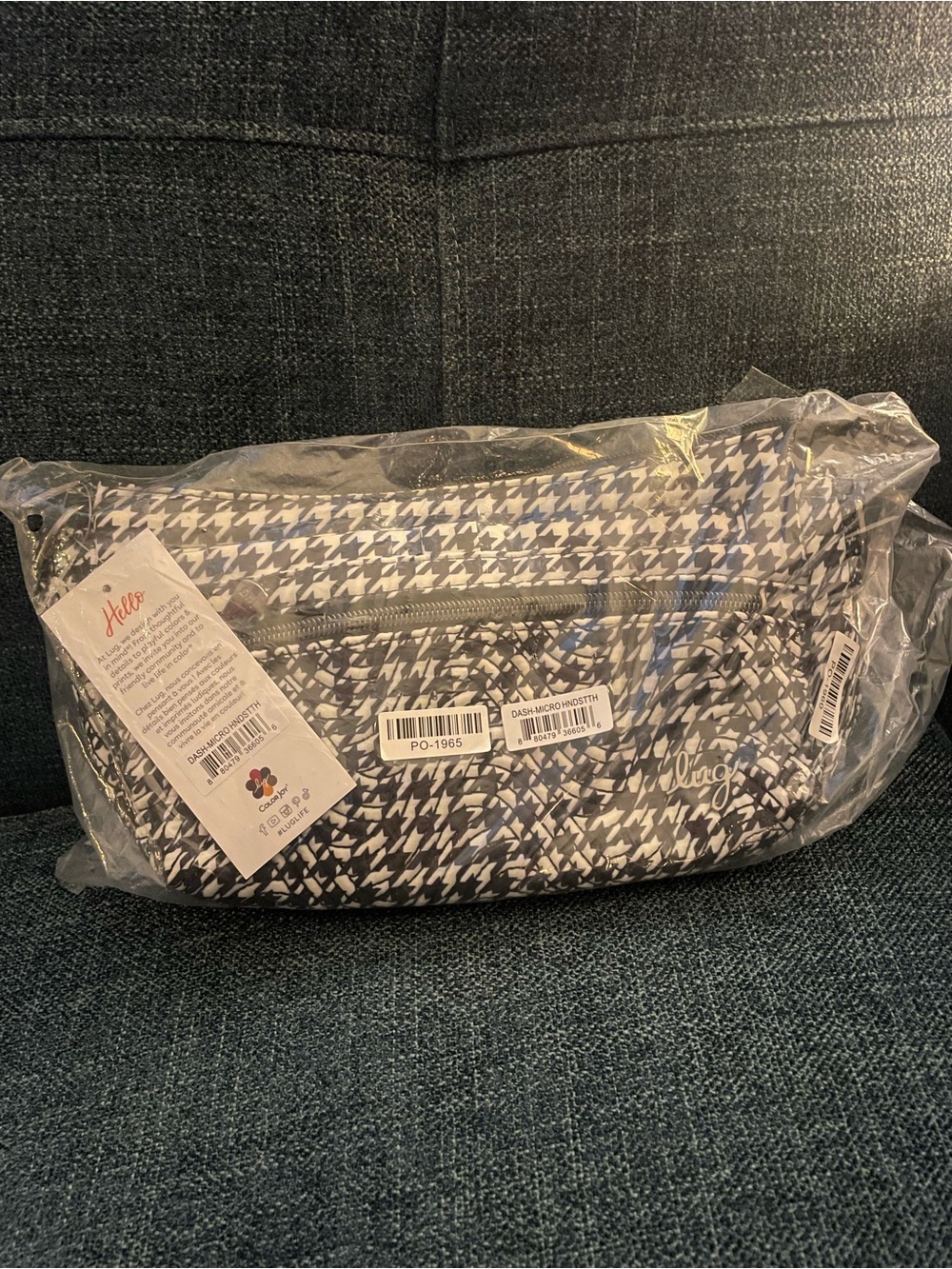 NWT-Lug Dash Microhoundstooth